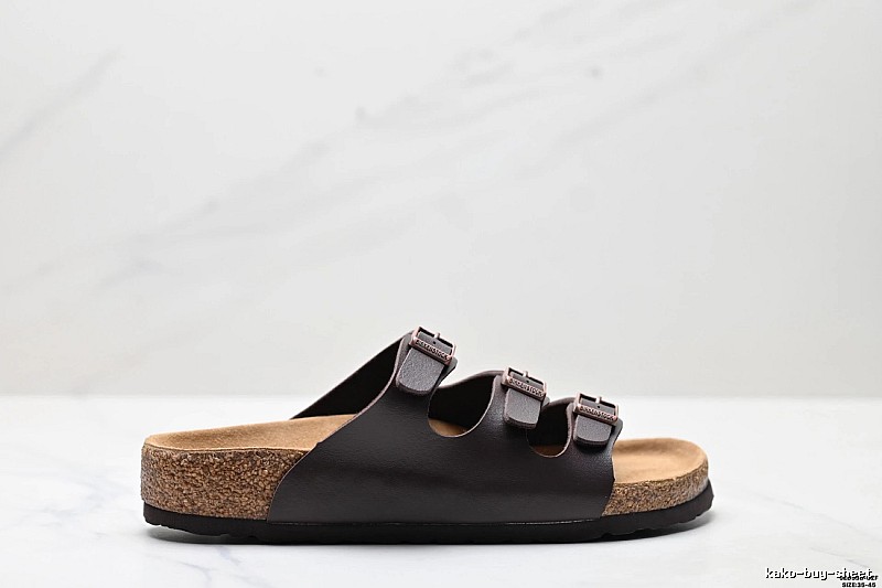 BIRKENSTOCK Casual Dark Brown Cork Slide Sandals