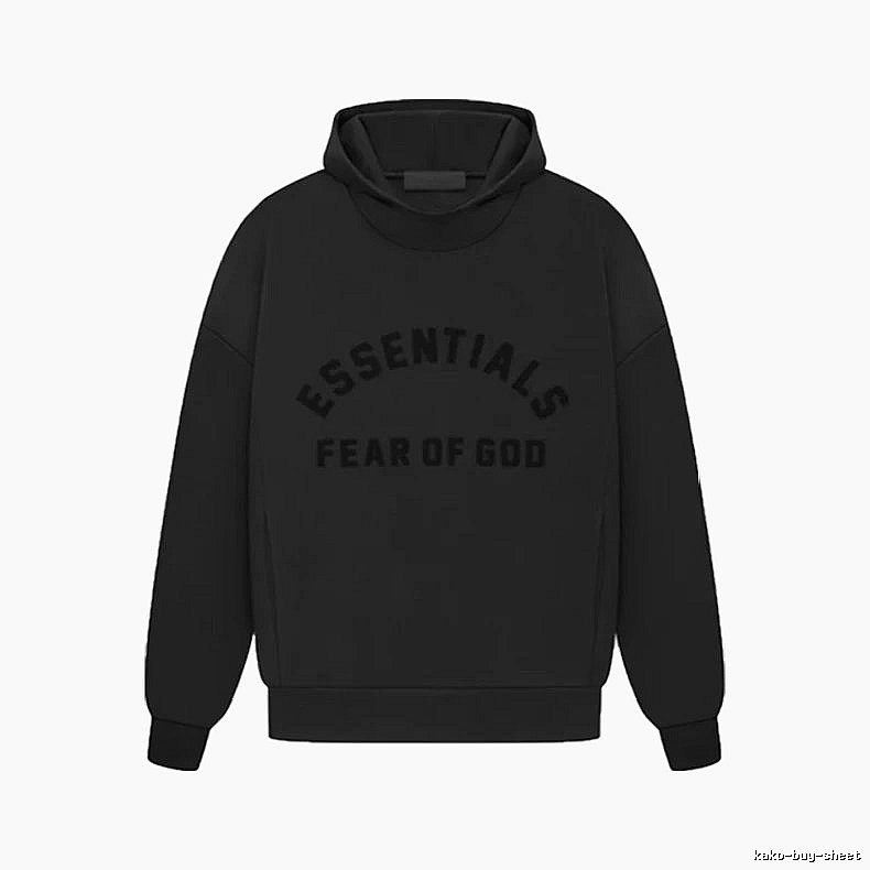 Black Winter Fleece Hoodie for Casual Layers