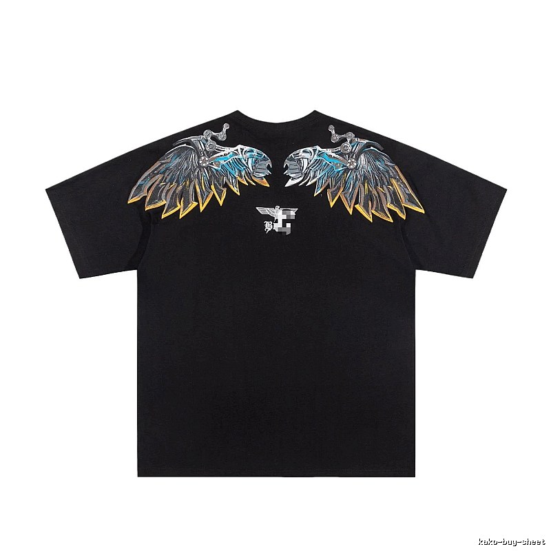 BOY Mechanical Wing Street Style Black Short Sleeve T-Shirt