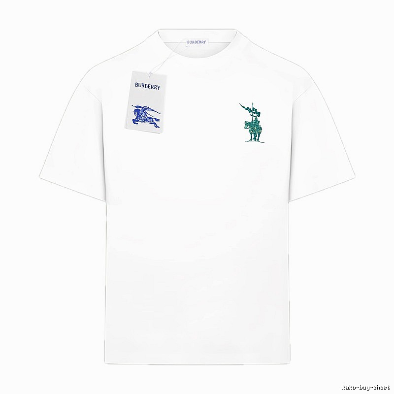 Burberry Equestrian Knight Logo Simple White T-shirt