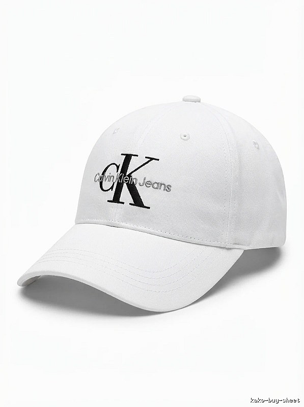Calvin Klein minimalist style white baseball cap