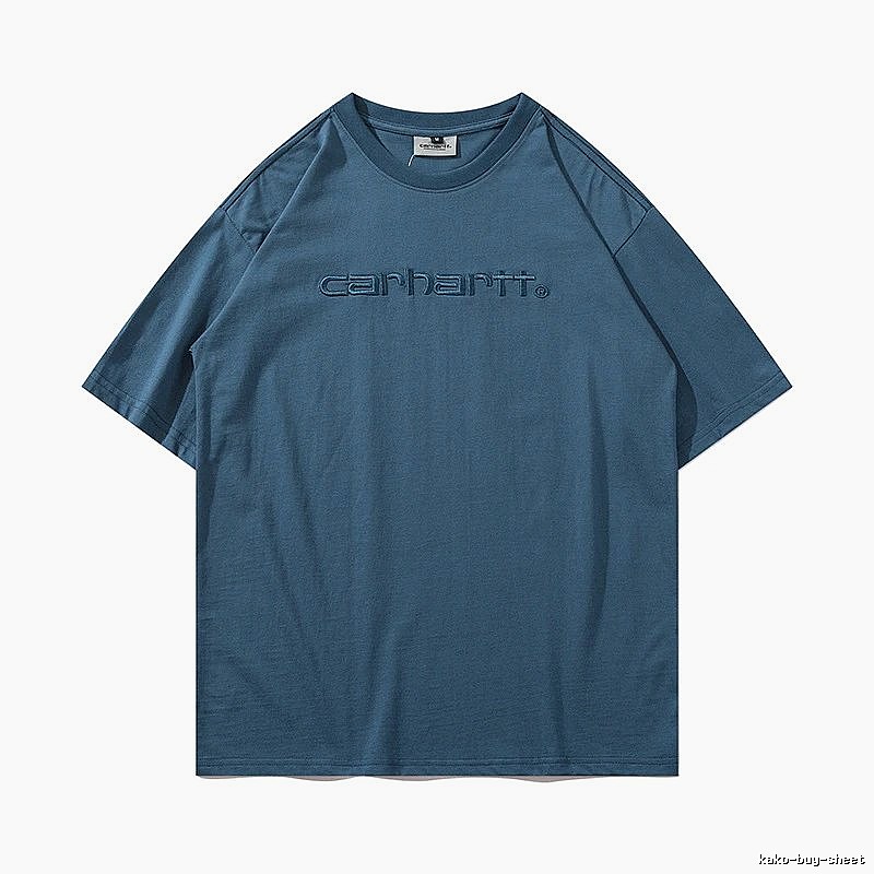 Carhartt Daily Logo T-shirt Light Blue Subtle for City Outfits