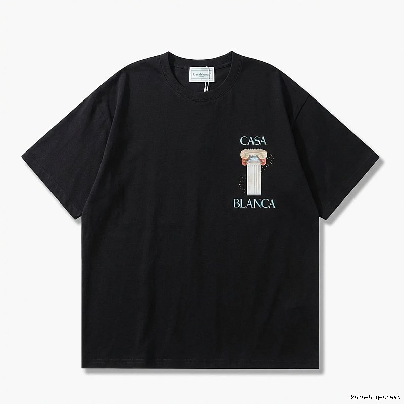 Casablanca Print Retro Black T-shirt