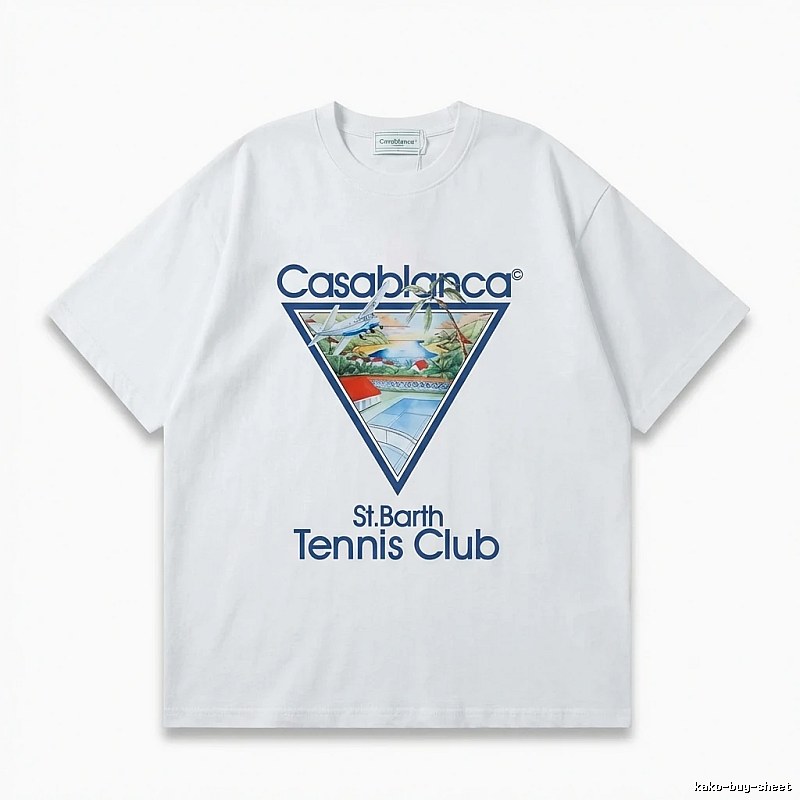 Casablanca Printed Casual White T-shirt