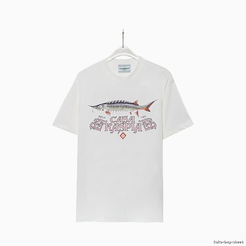 Casablanca - printed retro - style white T - shirt