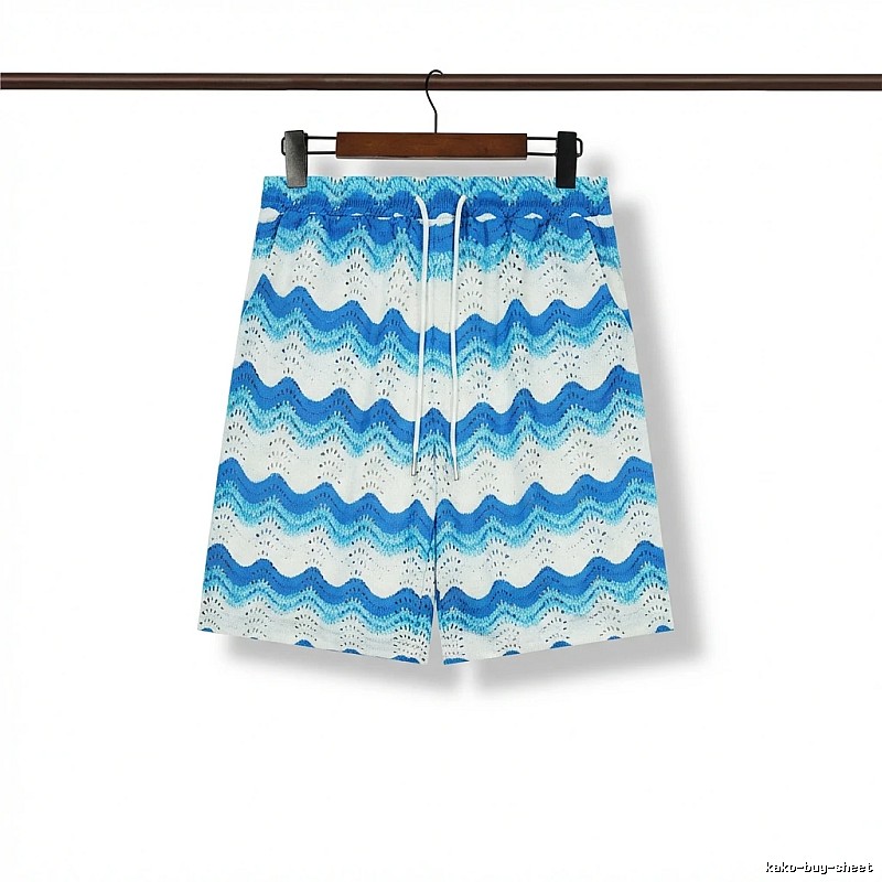 Casablanca Wave Style Blue and White Shorts