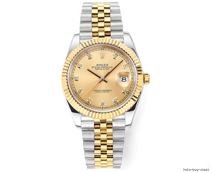 Champagne Dial Silver And Gold Rolex Two-Tone Datejust Watch