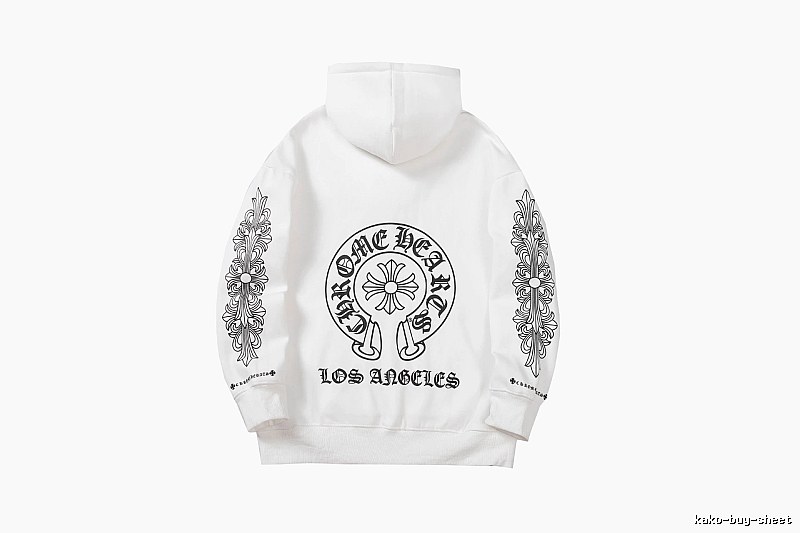 Chrome Hearts 2088-26 White Cross Graphic Hoodie Weekend Wear