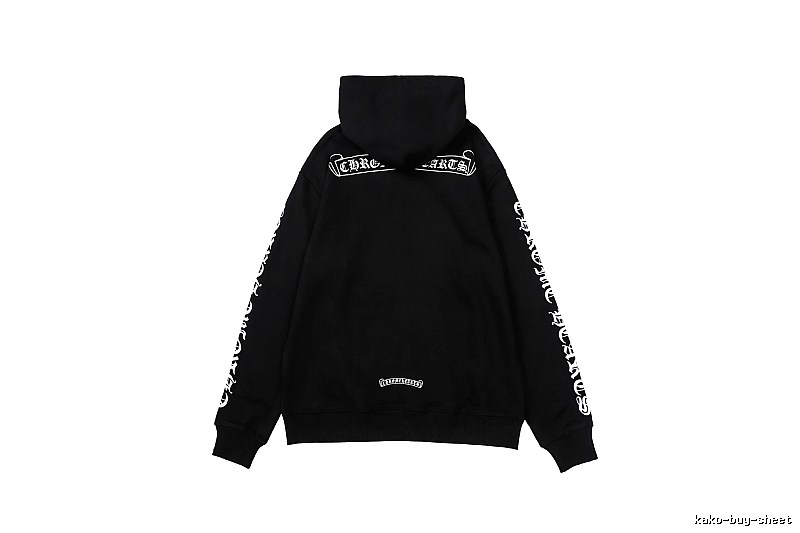 Chrome Hearts 2088-96 Black Cross Graphic Hoodie Airport Outfit