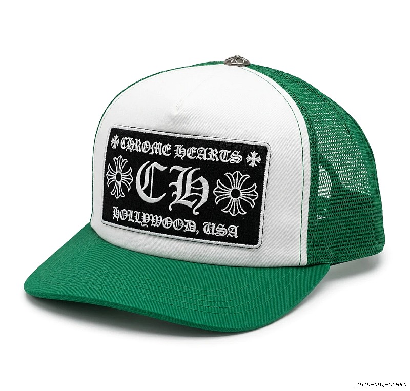 Chrome Hearts black and white color-blocking baseball cap