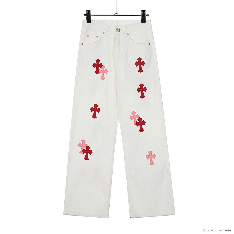 Chrome Hearts Casual Graphic jeans Light Denim Jeans for Streetwear Looks