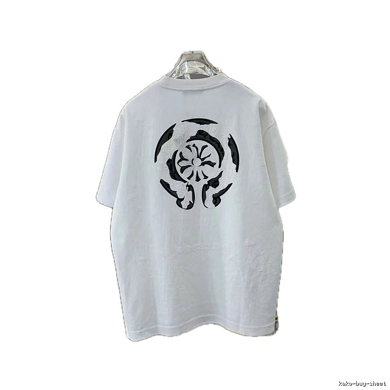 Chrome Hearts Cross Print Street Style White T-Shirt