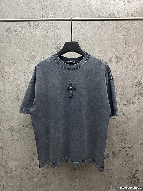 Chrome Hearts Cross Retro Style Gray T-shirt