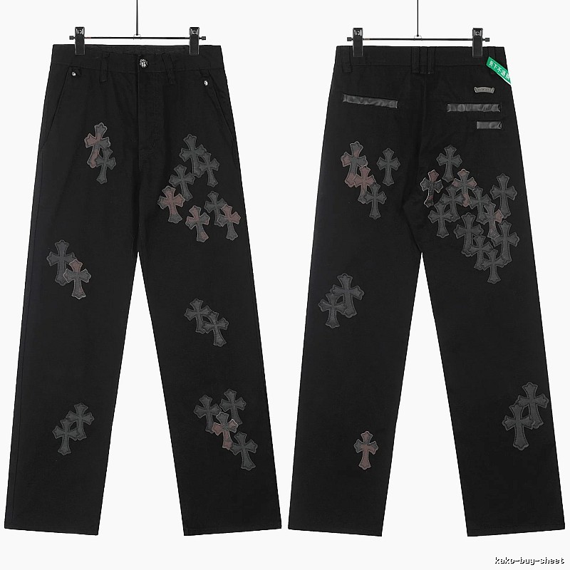 Chrome Hearts Patterned Graphic jeans Light Denim Jeans with Polished Detail