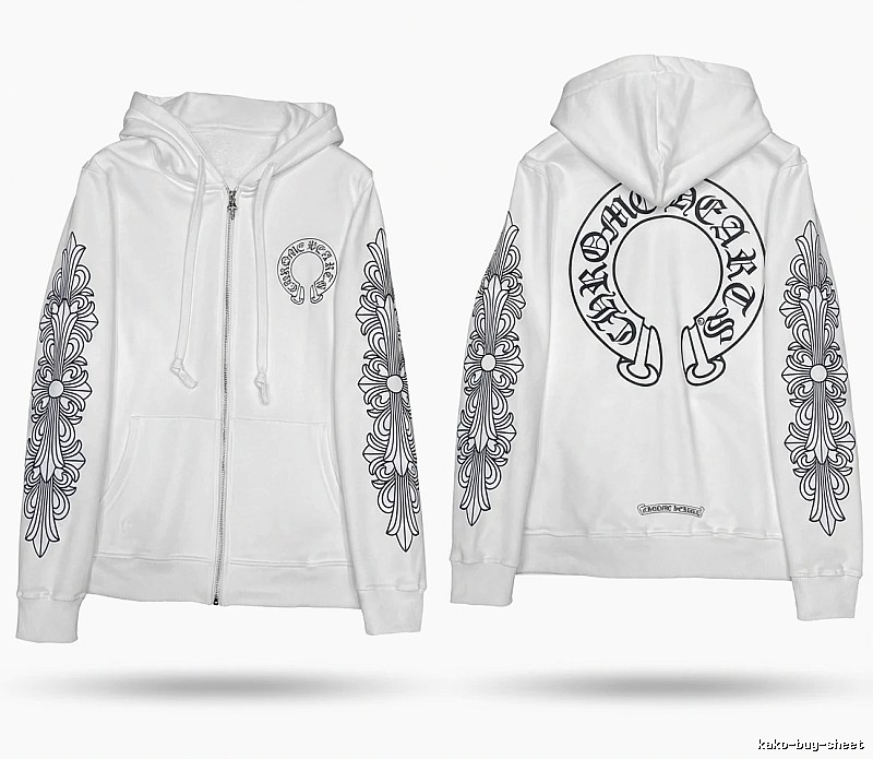Chrome Hearts Printed Trendy and Cool Style White Hoodie