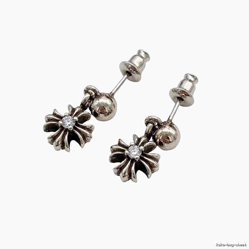 Chrome Hearts silver jewelry trendy and cool style stud earrings
