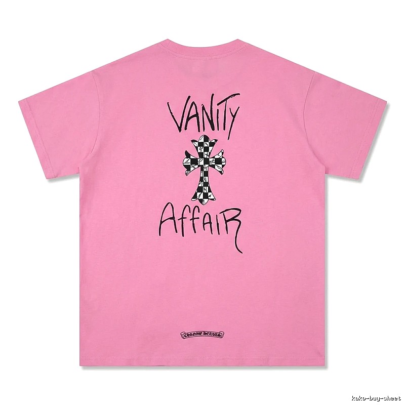 Chrome Hearts Trendy and Cool Style Pink T-shirt