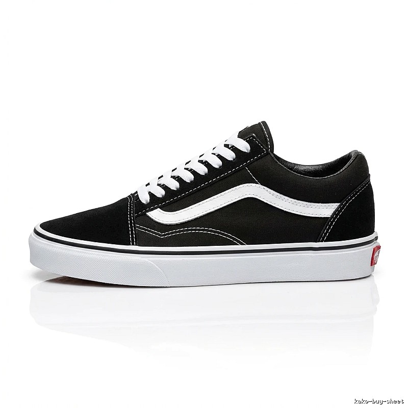 Classic black and white trendy shoes of Vans