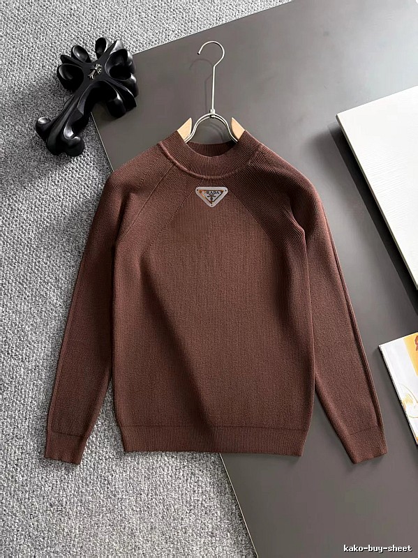 Cold Weather Prada Crewneck Sweater Soft Knit