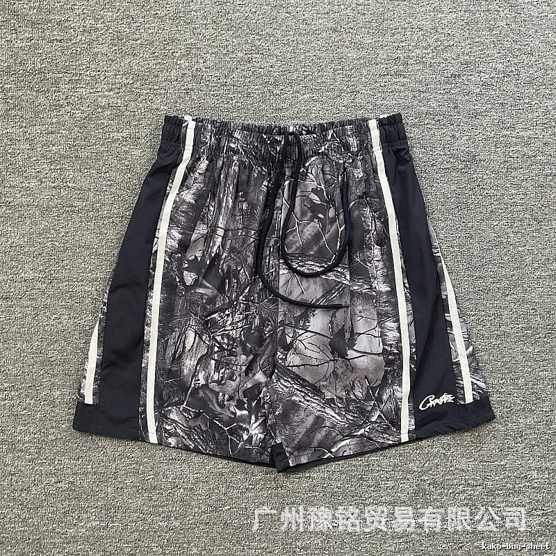Corteiz Camouflage Collection Street Style Black and Grey Shorts