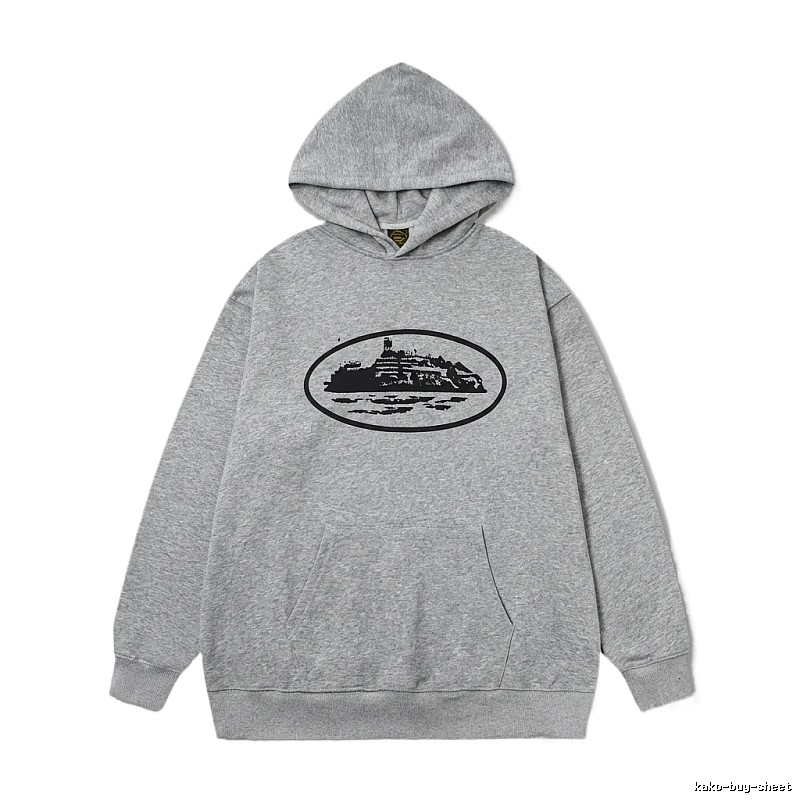 Corteiz grey minimalist hoodie