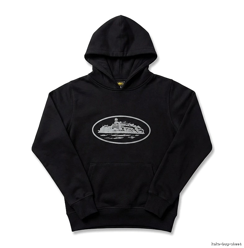 Corteiz Island Logo Minimalist Style Black Sweatshirt