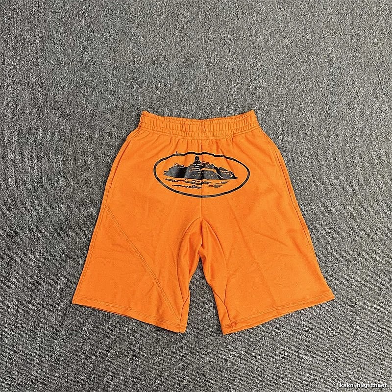 Corteiz Printed Casual Orange Shorts