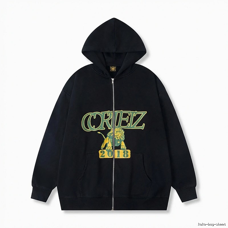 Corteiz Printed Trendy and Cool Black Sweatshirt