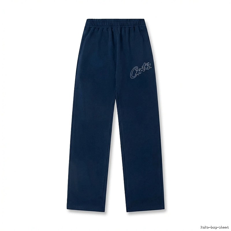 Corteiz simple style dark blue trousers