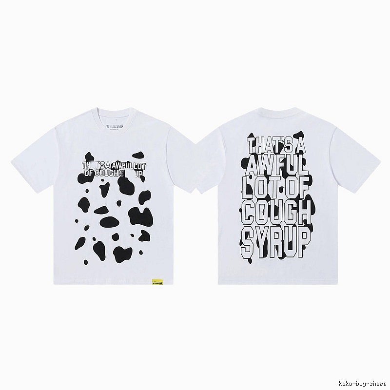 COUGH SYRUP Print Street Style White T-Shirt