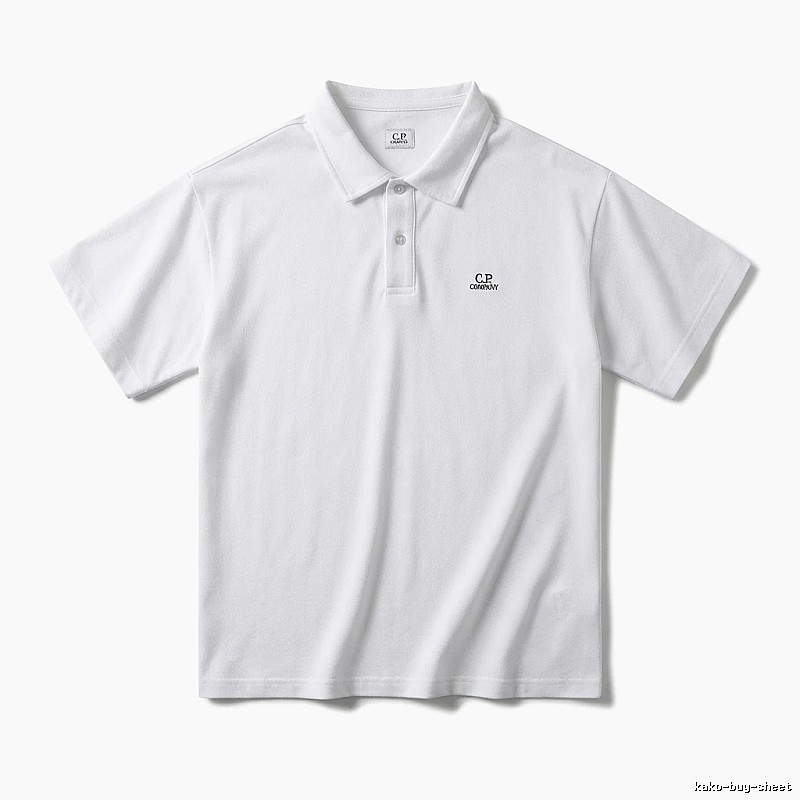 C.P simple style white Polo shirt