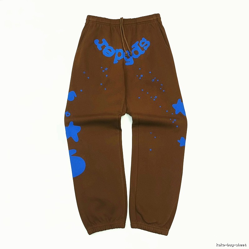 Daily Edit Sp5der Graphic Sweatpants - Brown