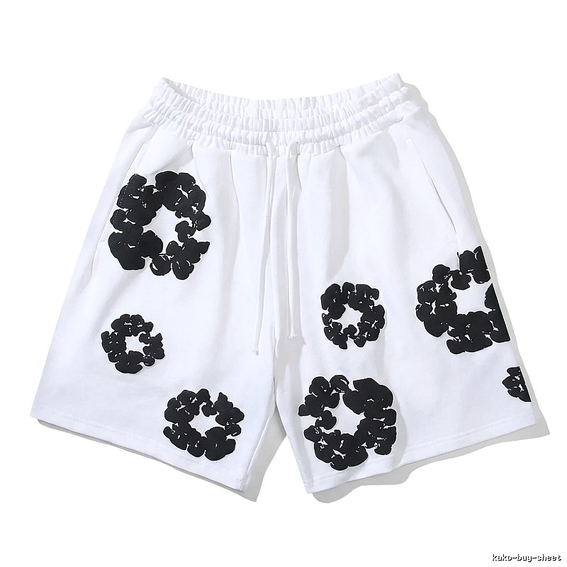 Denim Tears Floral Style White Shorts