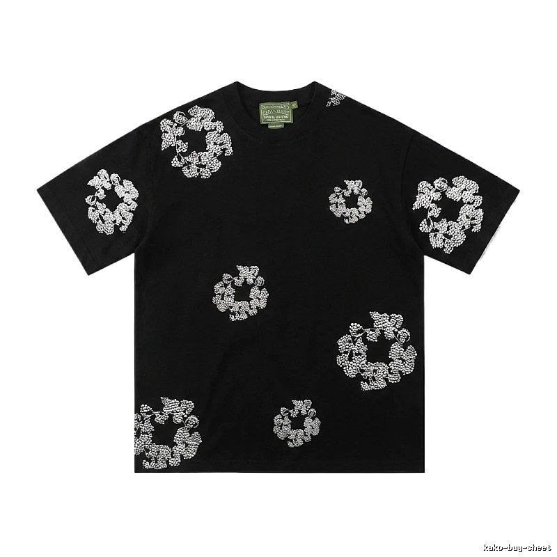DENIM TEARS Trendy Black T-shirt