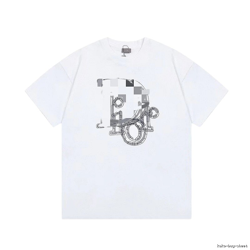 Dior Carriage Collection Minimalist Style White Short-sleeve T-shirt