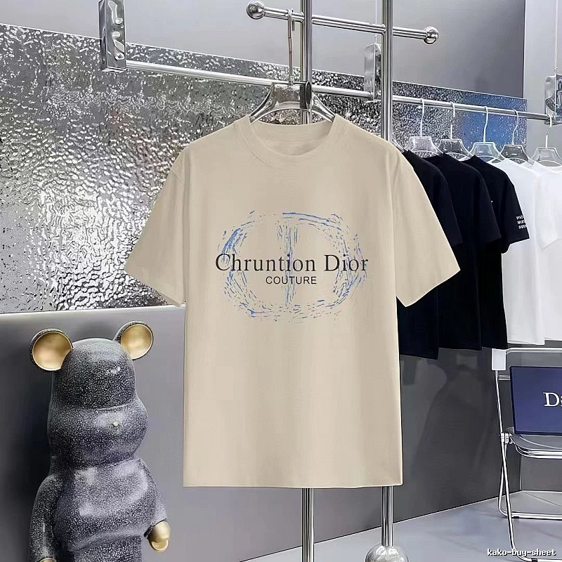 Dior Couture Printed Casual Style Beige T-Shirt