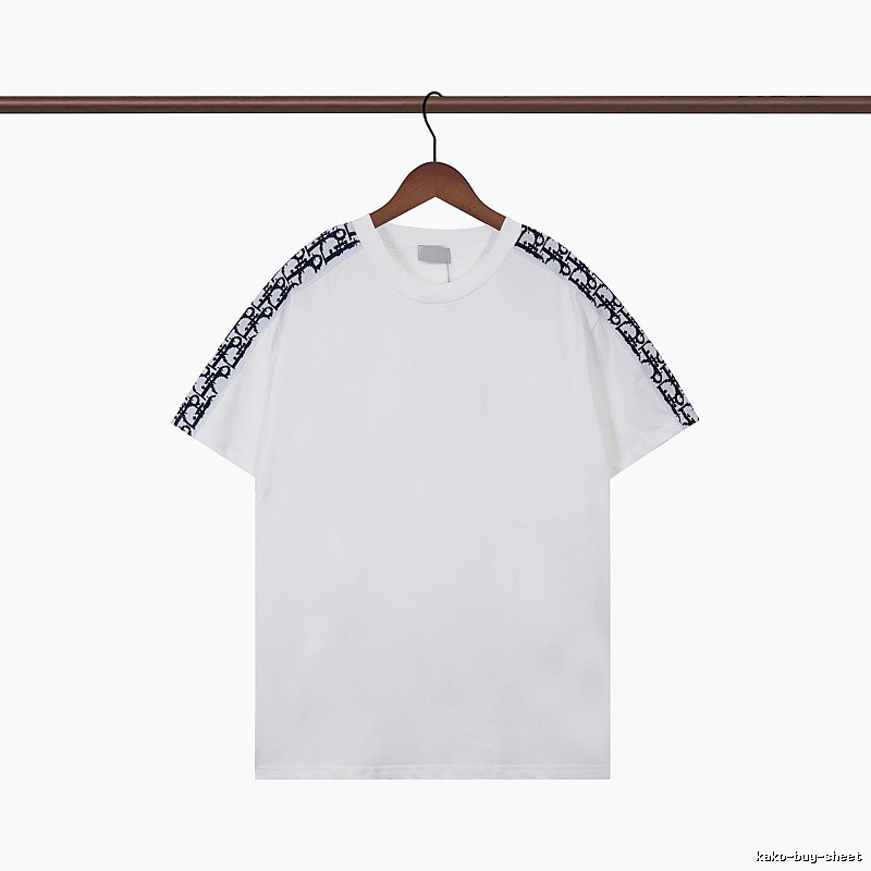 Dior Monogram Logo Tape Casual White T-Shirt