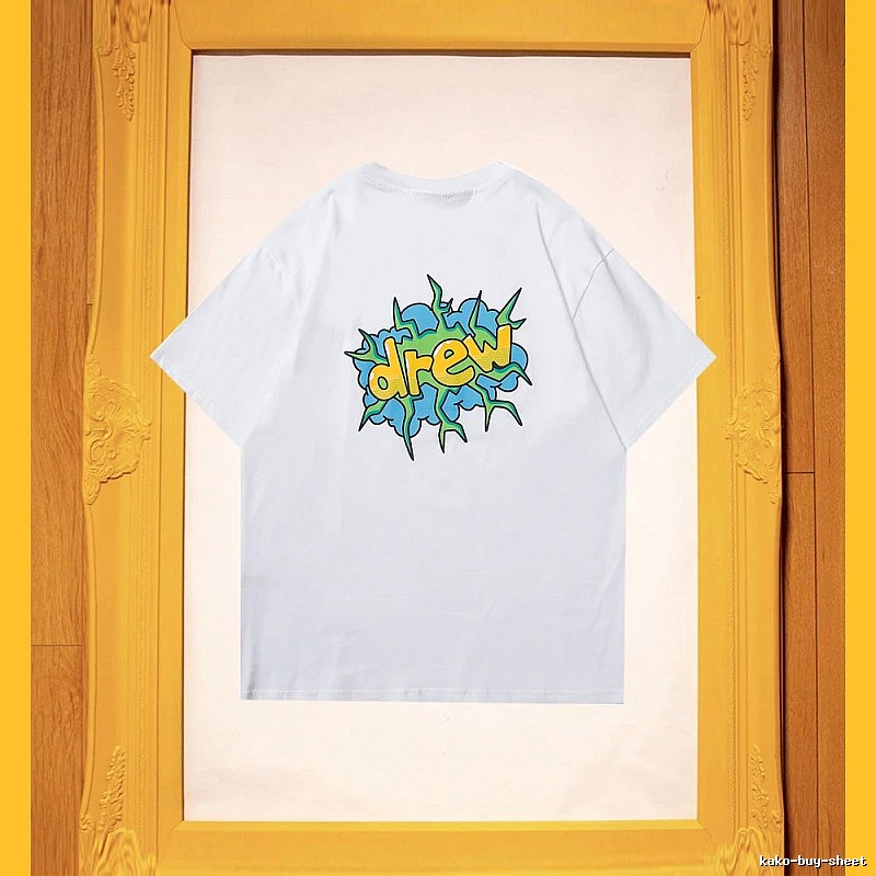 DREW Explosion Print Street Style White T-Shirt
