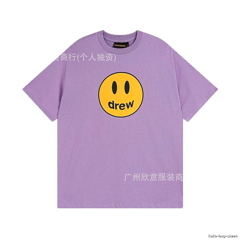 DREW Smile Street Style Purple Short Sleeve T-shirt