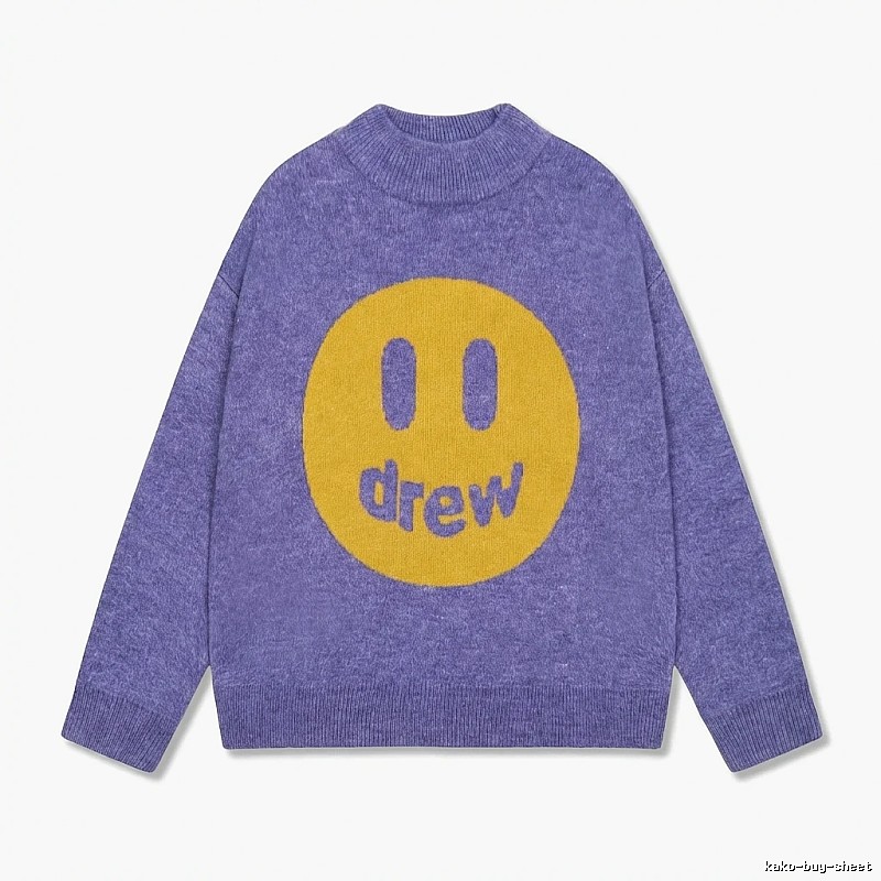DREW Smiley Purple Sweater