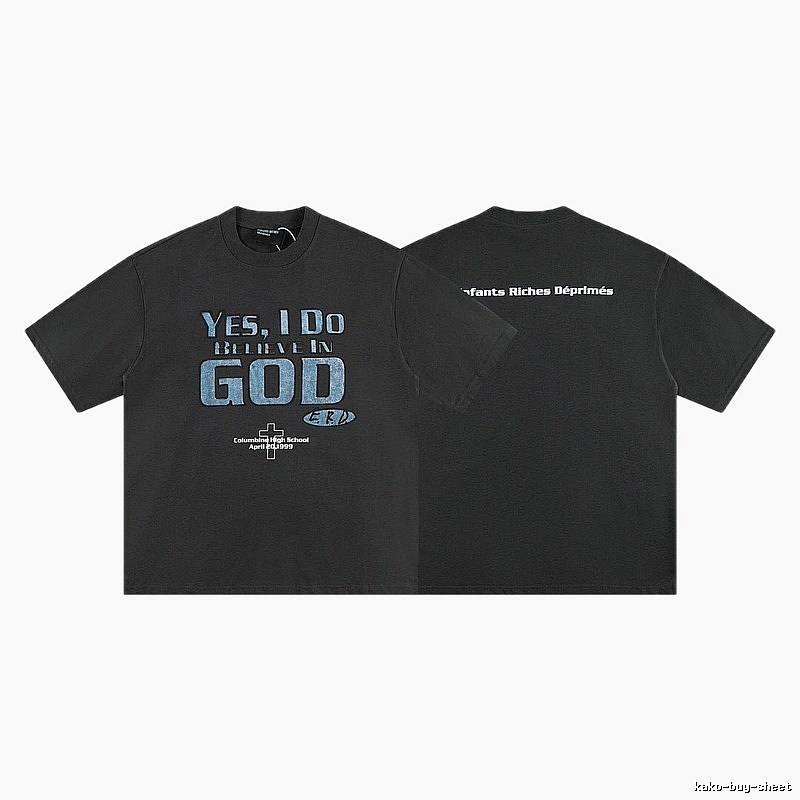 ERD Faith Slogan Dark Style Black T-Shirt