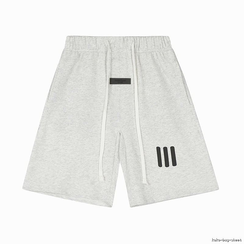 ESSENTIALS minimalist light gray shorts