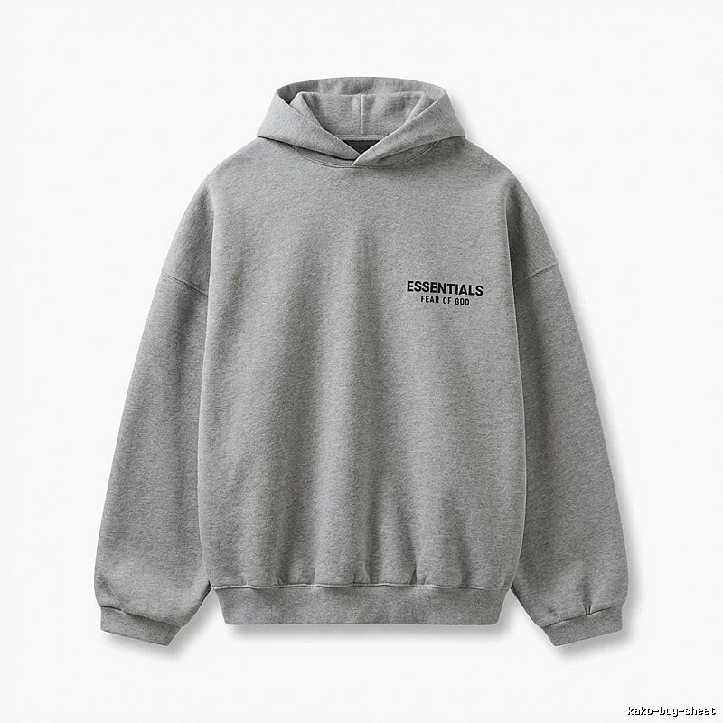 ESSENTIALS minimalist light gray sweatshirt