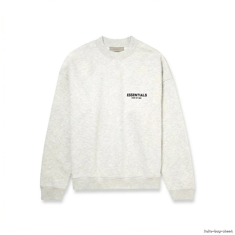 ESSENTIALS minimalist light gray sweatshirt