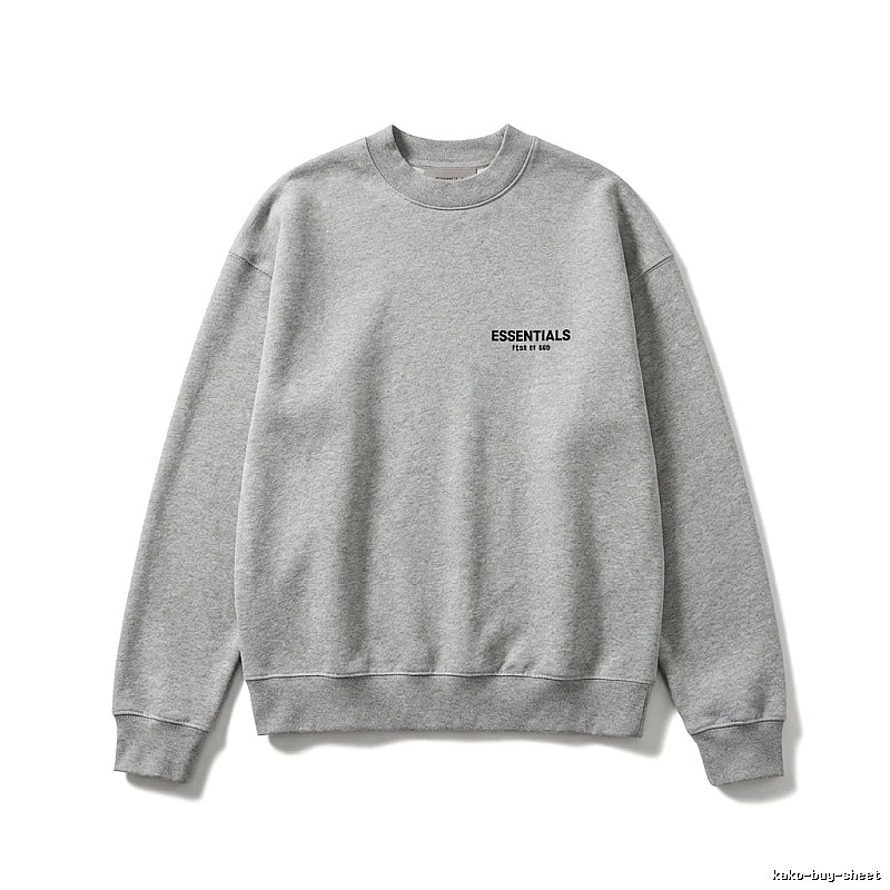 ESSENTIALS minimalist light gray sweatshirt