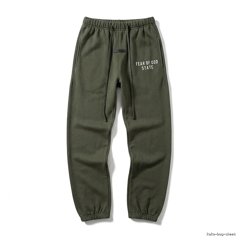 ESSENTIALS Minimalist Style Military Green Sweatpants