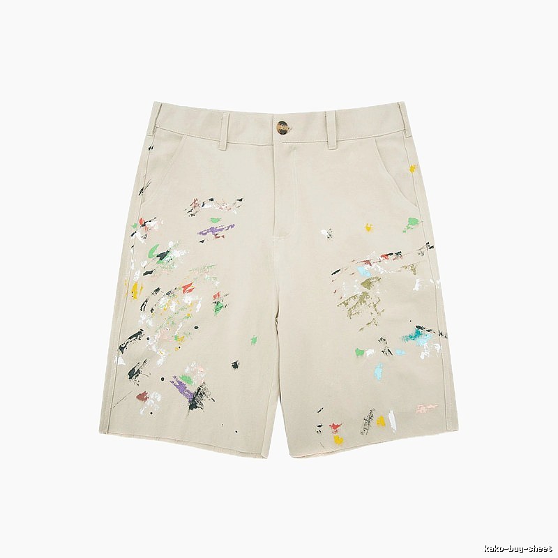 Gallery Dept Graffiti Style Beige Shorts