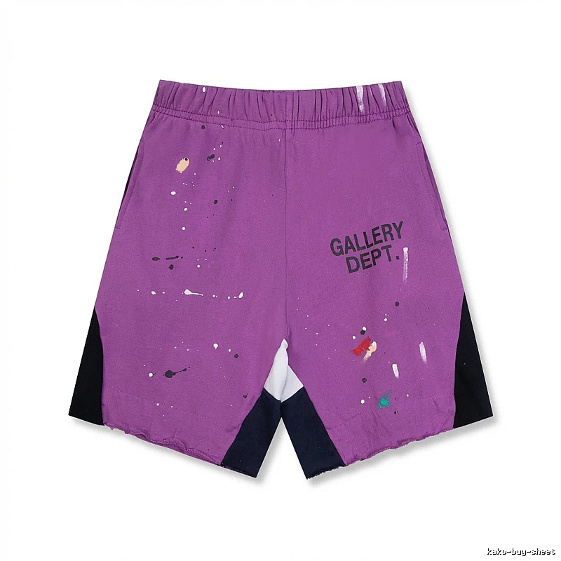 Gallery Dept Graffiti Style Purple Shorts