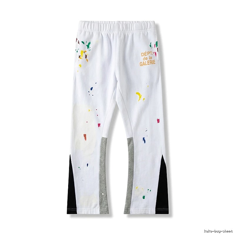 Gallery Dept Graffiti Style White Long Trousers