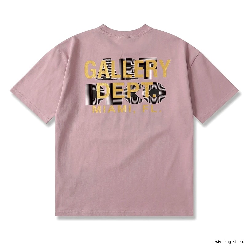 Gallery Dept Simple Style Pink T-shirt